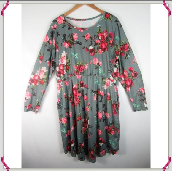 0 Dresses & Skirts - SALE  2X-  Floral Dress- Flowers Plus Size